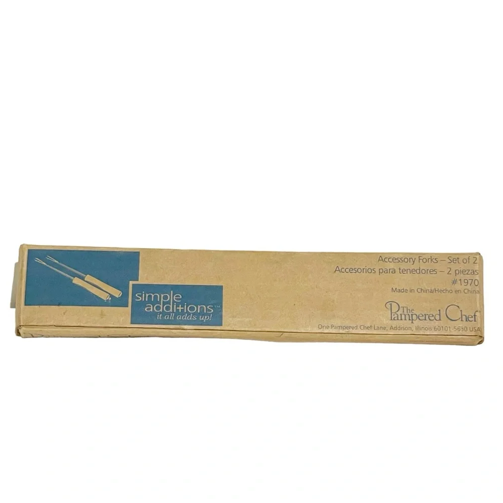 The Pampered Chef‎ Accessory Forks White Handles Cocktails Appetizer NEW Kitchen